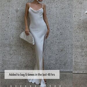 Meshki Cowl Neck Backless Maxi - Bone